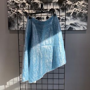 Pilcro and the Letterpress Blue Midi Skirt